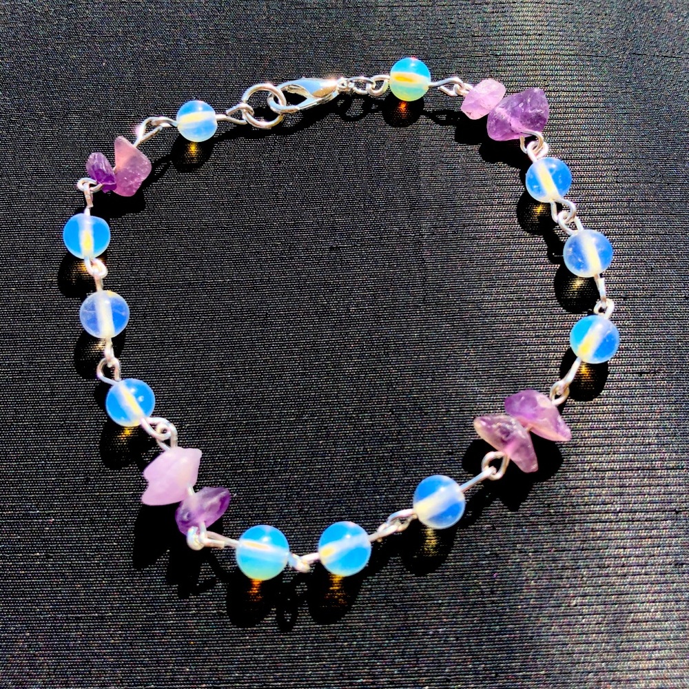 Amethyst & Moonstone bracelet